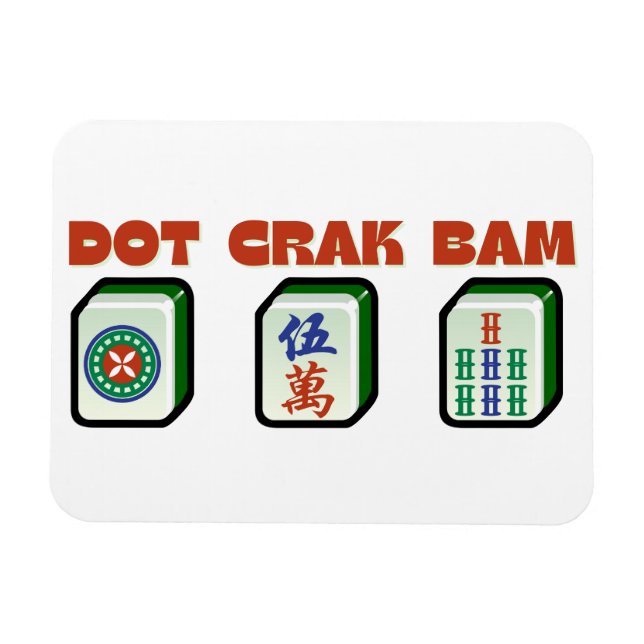 Magnet Flexible Mahjong Dot Crak Bam (Horizontal)