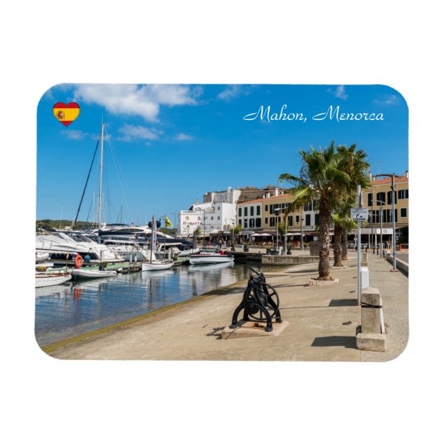 Magnet Flexible Mahon harbor and paseo maritimo - Menorca, Spain (Horizontal)