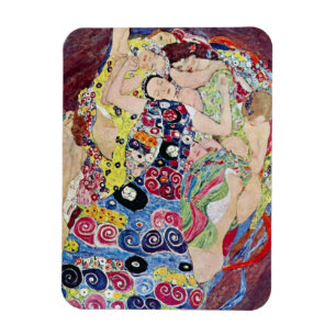 Magnet Flexible Maiden (Virgin), Gustav Klimt, Vintage Art Nouveau