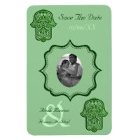 Main de henné de Hamsa (Vert) (Enregistrer la date