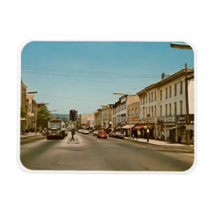 Magnet Flexible Main St, Danbury, CT Carte postale Vintage