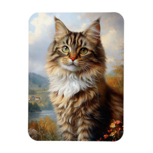 Magnet Flexible Maine Coon Kitten Portrait flexible