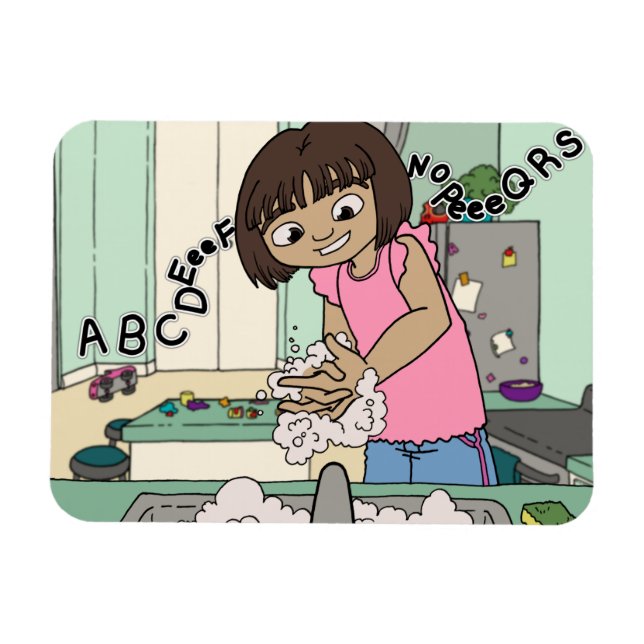 Magnet Flexible Mains de lavage (Horizontal)