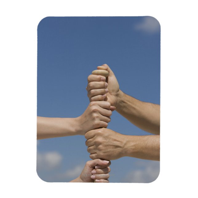 Magnet Flexible Mains de l'équipe sur chaume (Vertical)