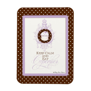 Magnet Flexible Maintenez calme et mangez les petits gâteaux -