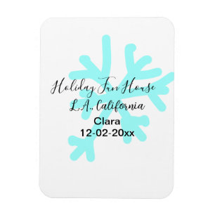 Magnet Flexible Maison de camping de vacances de fêtes de flocons 