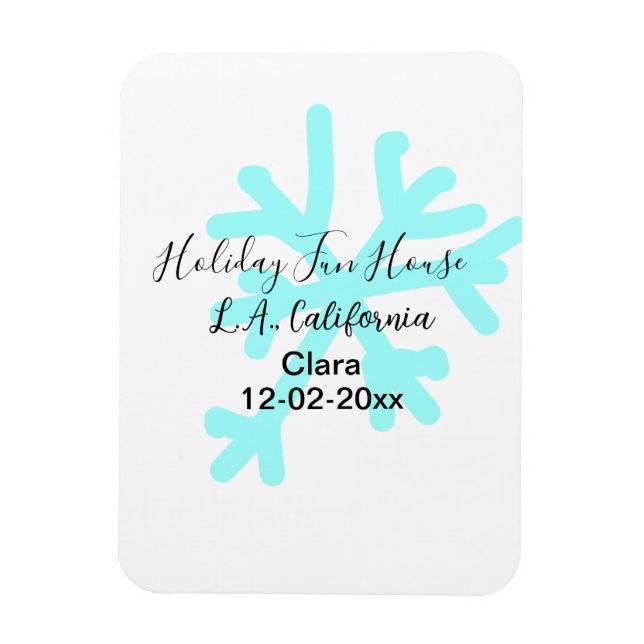 Magnet Flexible Maison de camping de vacances de fêtes de flocons  (Vertical)