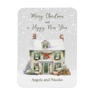 Magnet Flexible Maison de Noël en Neige