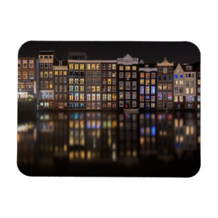 Magnet Flexible Maisons d'Amsterdam avec les lumières colorées