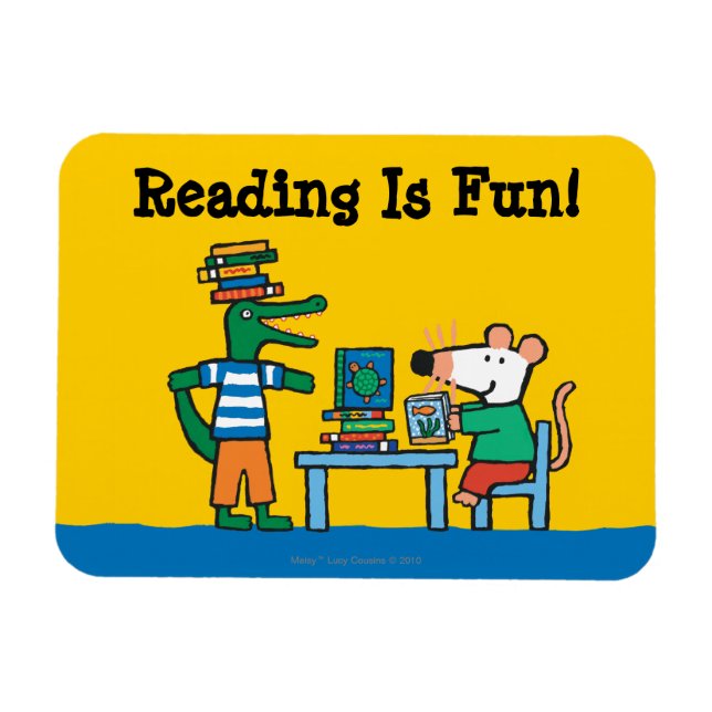 Magnet Flexible Maisy et amis Profitez de la bibliothèque (Horizontal)