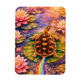 Magnet Flexible Make a rainbow and follow your bliss turtle