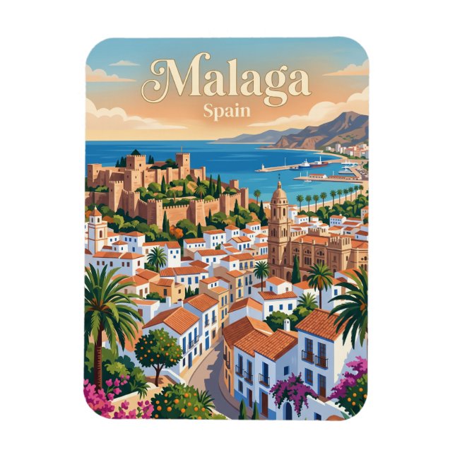 Magnet Flexible Malaga, Espagne (Vertical)