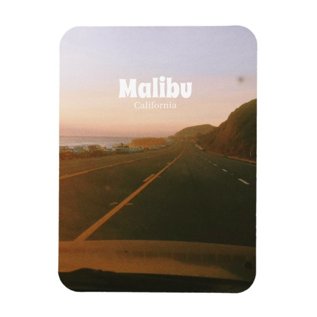 Magnet Flexible Malibu, Californie Road Trip  (Vertical)