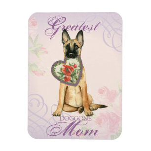 Magnet Flexible Malinois Heart Mom