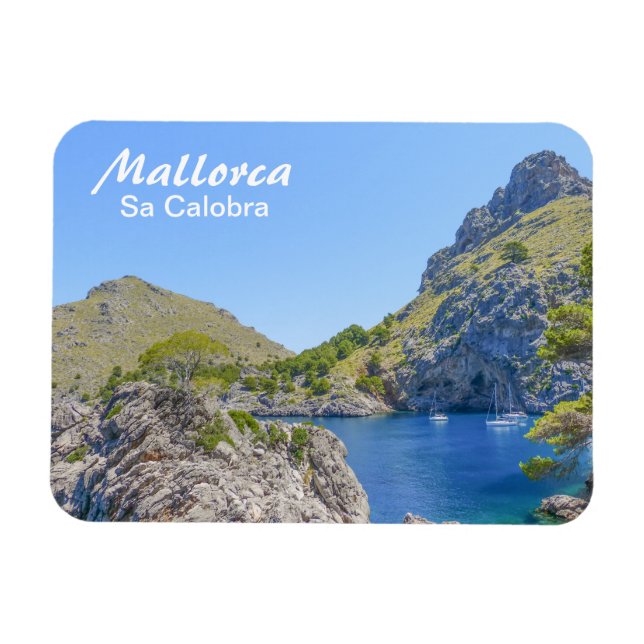 Magnet Flexible Mallorca Espagne Sa Calobra Bay Souvenir de voyage (Horizontal)