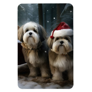 Magnet Flexible Malti tzu décoration de Noël traîneau enneigé