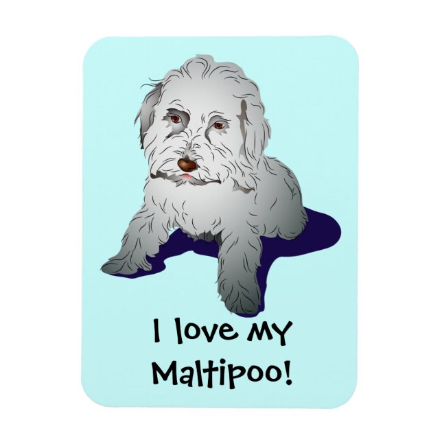 Magnet Flexible Maltipoo Cute Puppy (Vertical)
