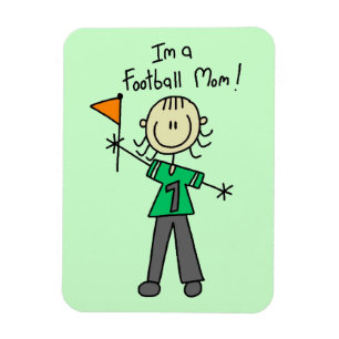 Magnet Flexible Maman de footballeur en bonhomme allumette