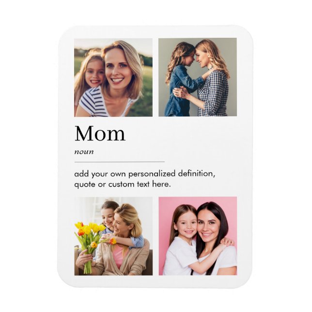 Magnet Flexible Maman Dictionnaire Définition Photo Collage (Vertical)