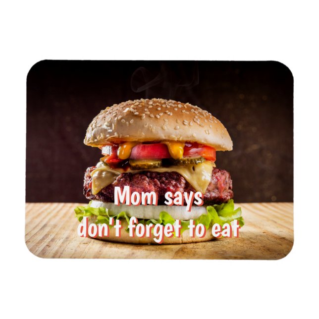 Magnet Flexible Maman dit de ne pas oublier de manger (Horizontal)