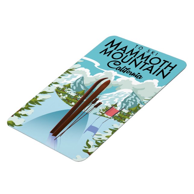 Magnet Flexible Mammoth Mountain Californie pour skier (Côté Gauche)