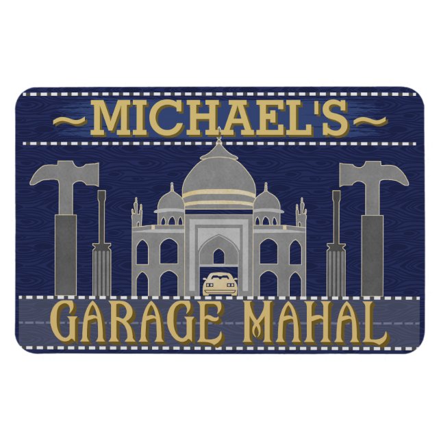 Magnet Flexible Man Cave Funny Garage Mahal Tools | Nom personnali (Horizontal)