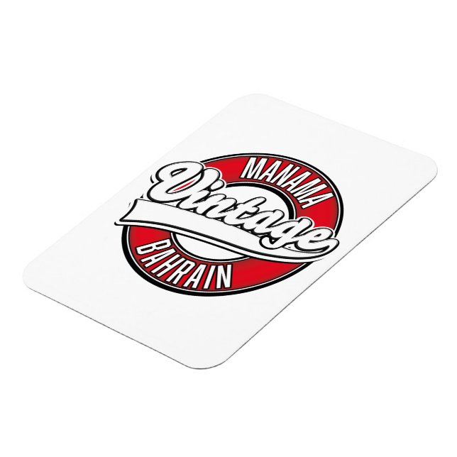 Magnet Flexible Manama Bahreïn logo vintage (Côté Gauche)