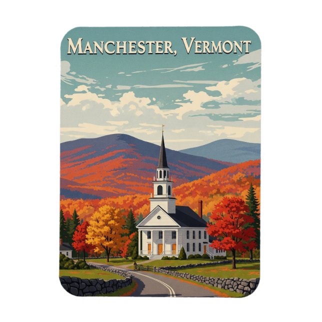 Magnet Flexible Manchester Vermont Travel (Vertical)