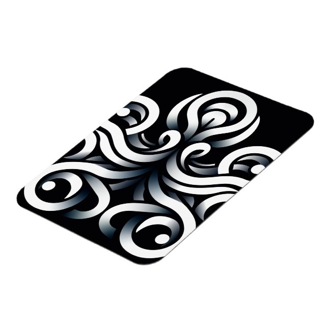 Magnet Flexible Mandala abstrait géométrique sacré Zen minimal (Côté Gauche)