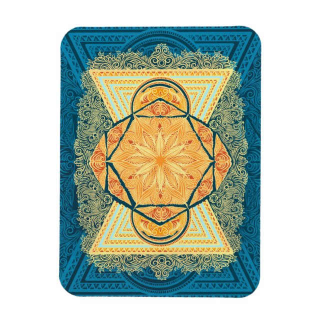 Magnet Flexible Mandala de géométrie sacrée radiante (Vertical)