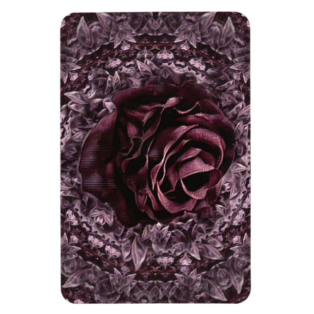 Magnet Flexible Mandala de rose  (Vertical)
