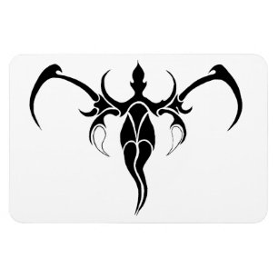 Magnet Flexible Mandala d'éléphant tribal orné noir et blanc