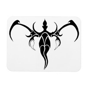 Magnet Flexible Mandala d'éléphant tribal orné noir et blanc