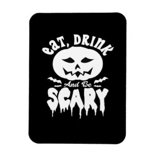 Magnet Flexible Manger Boire Et Être Effrayant Halloween Rétro Cla