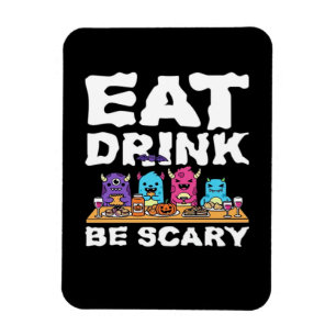 Magnet Flexible Manger Boire Être Effrayant Créatif Halloween Mons