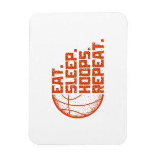 Magnet Flexible Manger Dormir Hoops Répéter Basketball Citations D