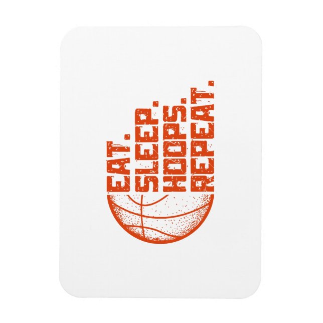 Magnet Flexible Manger Dormir Hoops Répéter Basketball Citations D (Vertical)