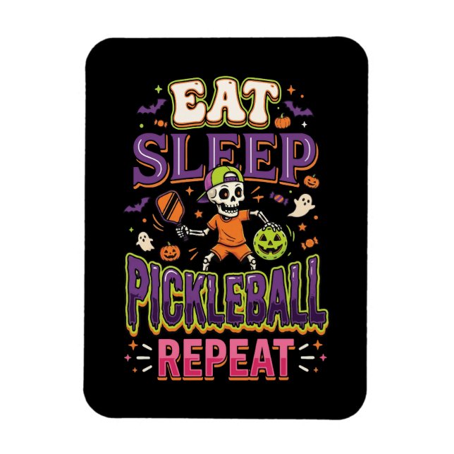 Magnet Flexible Manger Dormir Pickleball Répéter Pickleball (Vertical)