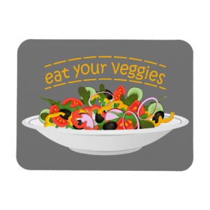 Magnet Flexible Mangez vos Légumes Citer salade fraîche mélange bo
