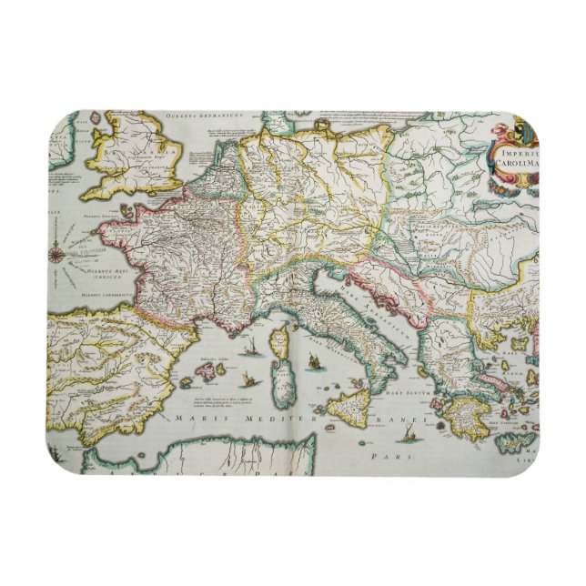 Magnet Flexible Map of the Empire of Charlemagne (Horizontal)
