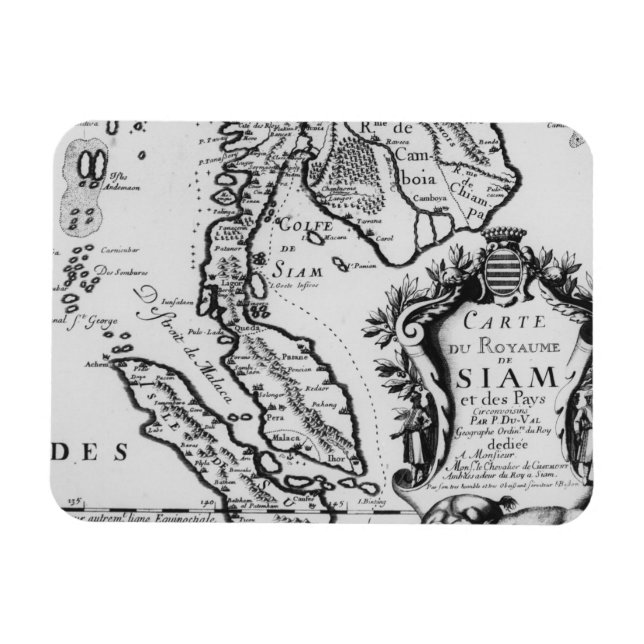 Magnet Flexible Map of the Kingdom of Siam (Horizontal)
