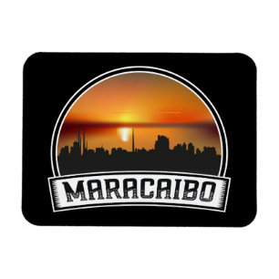 Magnet Flexible Maracaibo Venezuela Skyline Coucher de soleil Voya