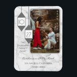 Magnet Flexible Marbre blanc de typographie en gras photo minimale<br><div class="desc">Marbre blanc de typographie en gras Photo Minimal Enregistrer la carte de date</div>