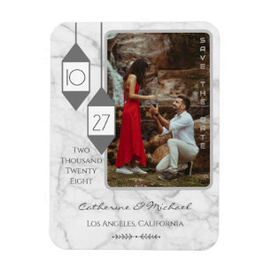 Magnet Flexible Marbre blanc de typographie en gras photo minimale