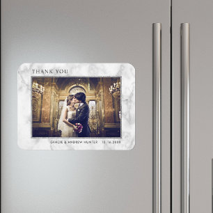 Magnet Flexible Marbre blanc moderne Merci de Parties scintillant 