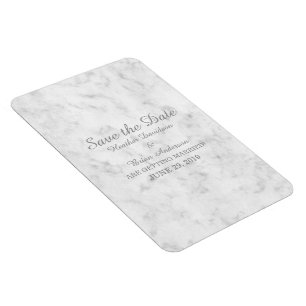 Magnet Flexible Marbre gris élégant Enregistrer la date