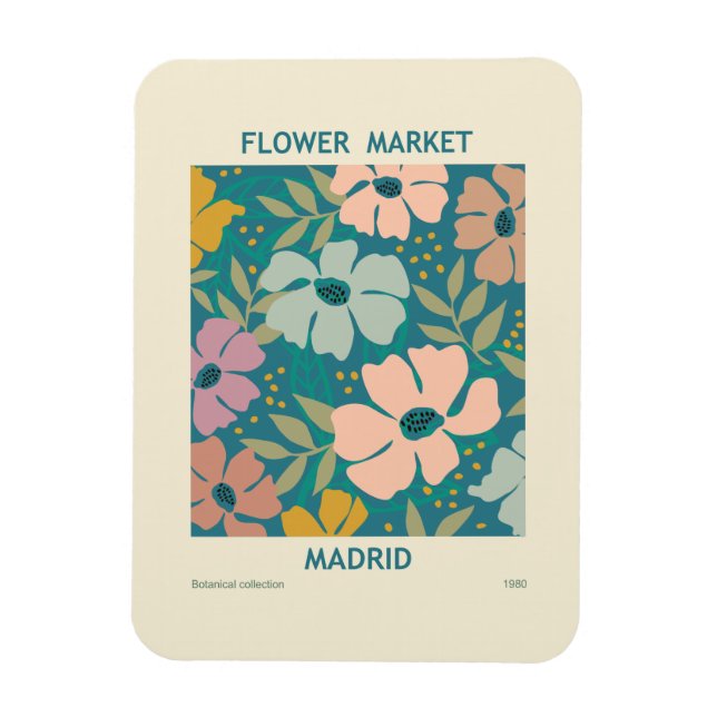 Magnet Flexible Marché aux fleurs Madrid Imprimer (Vertical)