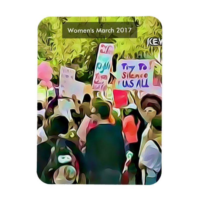 Magnet Flexible Marche des femmes 2017 contre l'agenda Trump (Vertical)