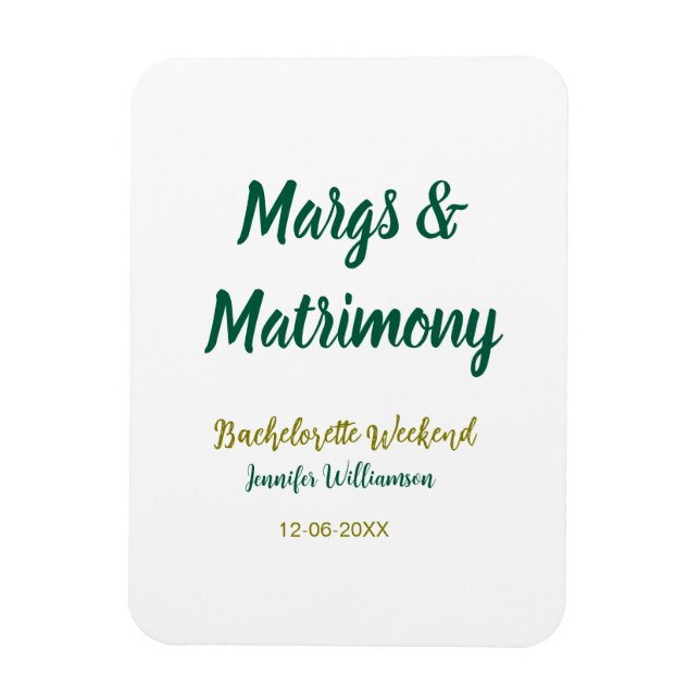 Magnet Flexible Margs et mariage ajoutez nom date enterrement vie  (Vertical)