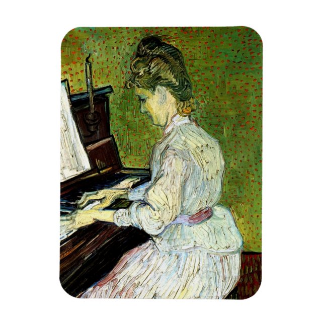 Magnet Flexible Marguerite Gachet au piano par Vincent van Gogh (Vertical)